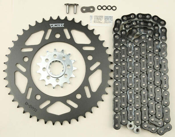 VORTEX SPROCKET/CHAIN KIT STL/ALU 15/41T BLK RX3 520-114L BLK CK6379