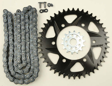 VORTEX SPROCKET/CHAIN KIT STL/STL 14/44T SIL SX3 520-112L BLK CK6382