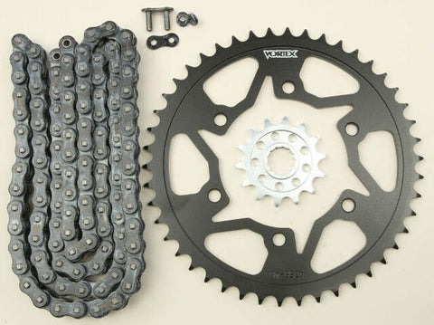 VORTEX SPROCKET/CHAIN KIT STL/STL 14/43T SIL SX3 520-112L BLK CK6385