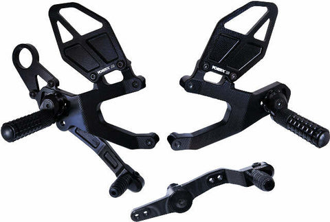 VORTEX REAR SET COMPLETE BLK BMW RS184K
