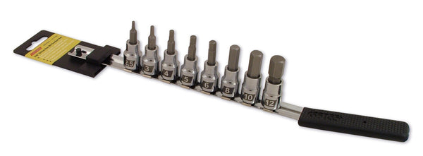 CRUZ TOOLS SOCKET BIT SET 8PC HEX METRIC ME38HBS
