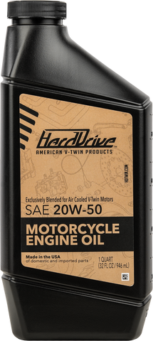 HARDDRIVE ENGINE OIL 20W-50 1QT 198501