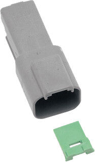 NAMZ CUSTOM CYCLE PRODUCTS 2-WIRE GRAY DEUTSCH RCPTCL & WDGLCK HD# 72122-94GY DR-2G