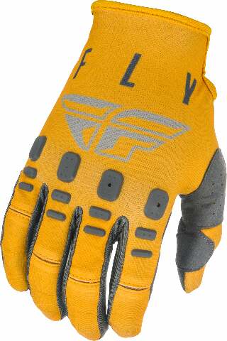 FLY RACING KINETIC K121 GLOVES MUSTARD/STONE/GREY SZ 10 374-41310