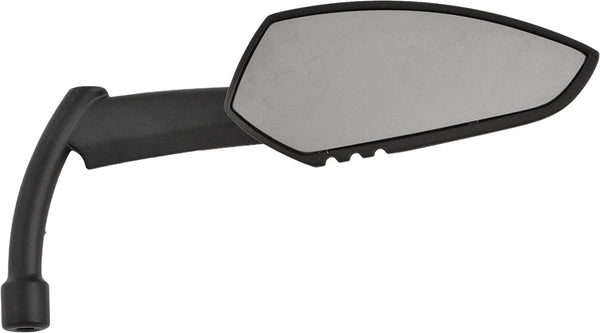 HARDDRIVE MIRROR APACHE W/ KNIFE STEM MATTE BLACK RIGHT 18-504R