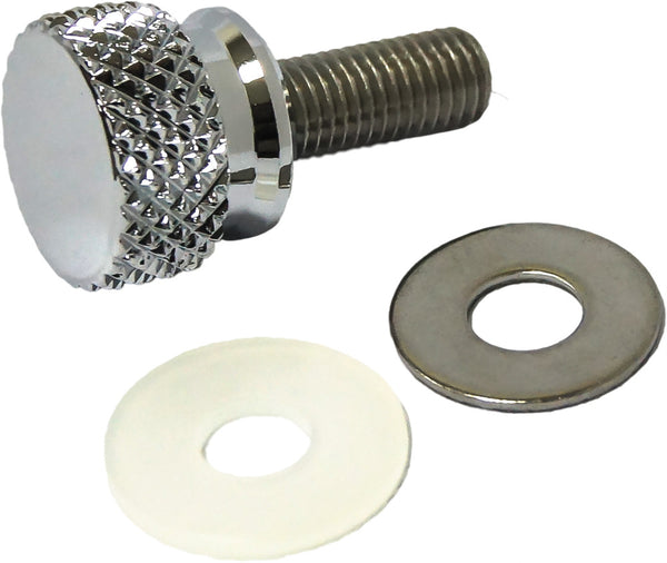 HARDDRIVE KNURLED SEAT KNOB 1/4-28 1/4-28 STEPPED CHROME 05-319