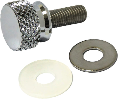 HARDDRIVE KNURLED SEAT KNOB 1/4-28 1/4-28 STEPPED CHROME 05-319