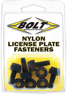 LICENSE PLATE BOLTS/NUTS 4/PK LPFNYLON