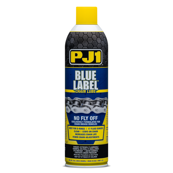 PJ1 BLUE LABEL CHAIN LUBE 13OZ 1-22