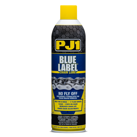 PJ1 BLUE LABEL CHAIN LUBE 13OZ 1-22