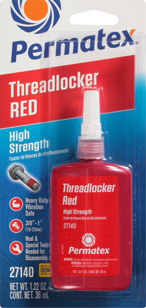 PERMATEX HIGH STRENGTH THREADLOCKER RED 36 ML 27140