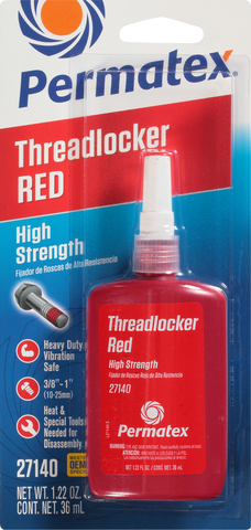 PERMATEX HIGH STRENGTH THREADLOCKER RED 36 ML 27140
