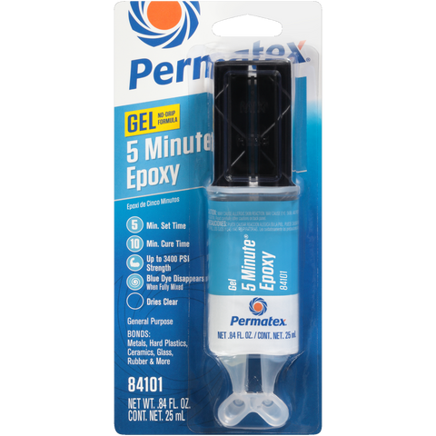 PERMATEX 5 MIN. GENERAL PURPOSE EPOXY 0.84 FL. OZ 6/CASE 84101