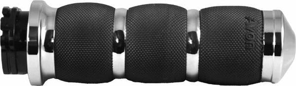 AVON AIR CUSHIONED GRIPS HEATED F-B-W THROTTLE CHROME AIR-91-FLY-HT