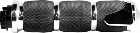 AVON AIR CUSHIONED GRIPS HEATED W/THROTTLE BOSS CHROME MT-AIR-90-C-B-H