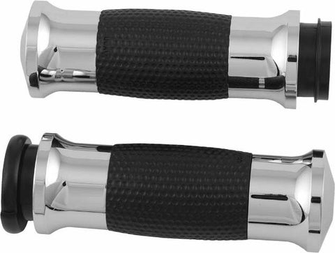 AVON AIR GEL GRIPS W/F-B-W THROTTLE CHROME GEL-70-CH-FLY