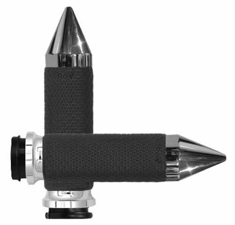 AVON FLY BY WIRE THROTTLE MEMORY FOAM GRIP CHROME MF-63B-CH-FL-SP