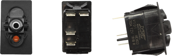 XTC POWER PRODUCTS DASH SWITCH BODY MOMENTARY AMBER BOTTOM SW12-NA000000