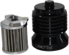 PCRACING FLO REUSABLE STEEL OIL FILTER HD BLACK PCS4B