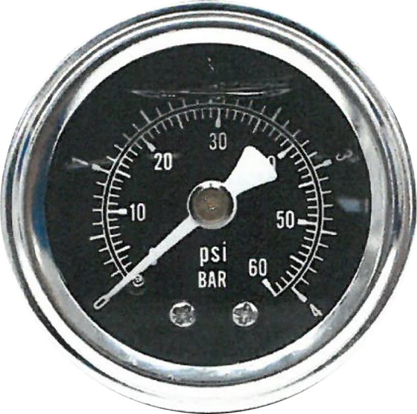 HARDDRIVE OIL PRESSURE GAUGE 60PSI BLACK 169700