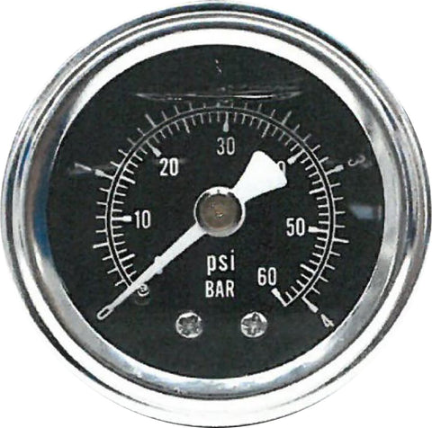 HARDDRIVE OIL PRESSURE GAUGE 60PSI BLACK 169700