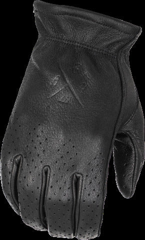 HIGHWAY 21 LOUIE PERFORATED GLOVES BLACK LG 489-0050L