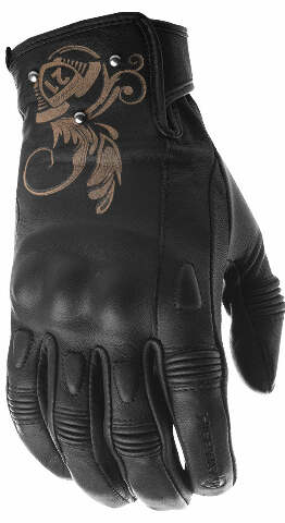 HIGHWAY 21 WOMEN'S BLACK IVY GLOVES BLACK XL #5884 489-0080~5