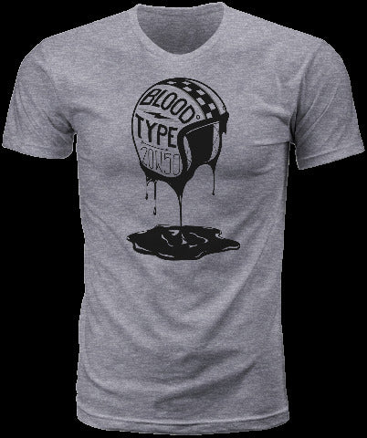 HIGHWAY 21 BLOOD TYPE TEE HEATHER SM #6331 489-1926~2