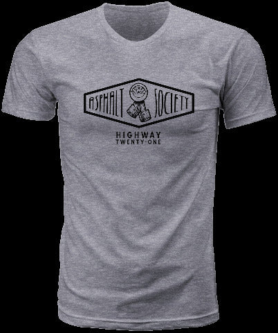 HIGHWAY 21 ASPHALT SOCIETY TEE HEATHER GREY SM 489-1941S