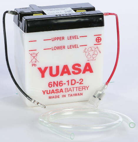 YUASA BATTERY 6N6-1D-2 CONVENTIONAL YUAM2662B