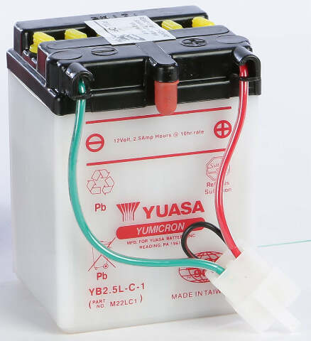 YUASA BATTERY YB2.5L-C-1 CONVENTIONAL YUAM22LC1