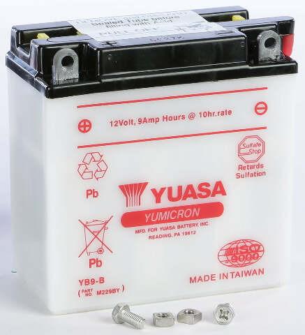YUASA BATTERY YB9-B CONVENTIONAL YUAM229BY