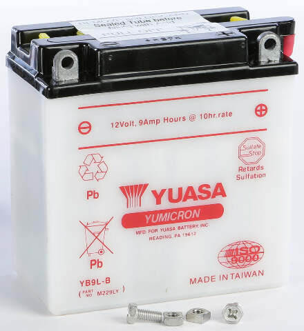 YUASA BATTERY YB9L-B CONVENTIONAL YUAM229LY