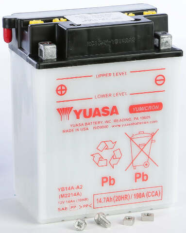 YUASA BATTERY YB14A-A2 CONVENTIONAL YUAM2214AIND