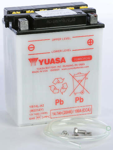 YUASA BATTERY YB14L-A2 CONVENTIONAL YUAM2214YIND