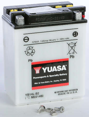 YUASA BATTERY YB14L-B2 CONVENTIONAL YUAM2214BIND