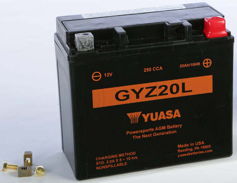 YUASA BATTERY GYZ20L FA SEALED FACTORY ACTIVATED YUAM720GZ