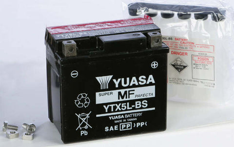 YUASA BATTERY YTX5L-BS MAINTENANCE FREE YUAM32X5B