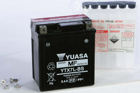 YUASA BATTERY YTX7L-BS MAINTENANCE FREE YUAM327BS