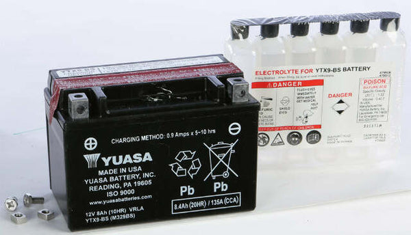 YUASA BATTERY YTX9-BS MAINTENANCE FREE YUAM329BSTWN