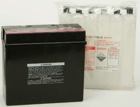 YUASA BATTERY YT19BL-BS MAINTENANCE FREE YUAM6219BL