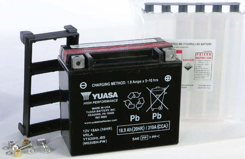 YUASA BATTERY YTX20HL-BS-PW MAINTENANCE FREE YUAM620BH-PW