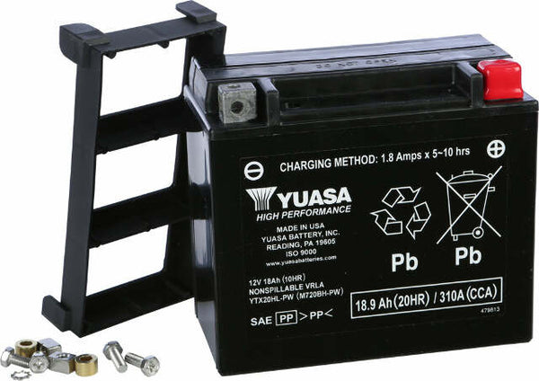 YUASA BATTERY YTX20HL-PW SEALED FACTORY ACTIVATED YUAM720BH-PW