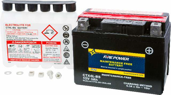 FIRE POWER BATTERY CTX4L-BS MAINTENANCE FREE CTX4L-BS