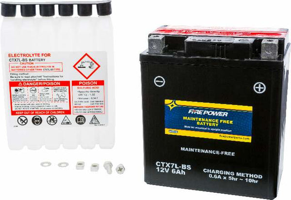 FIRE POWER BATTERY CTX7L-BS MAINTENANCE FREE CTX7L-BS