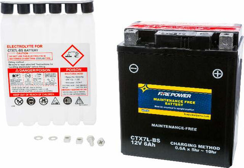 FIRE POWER BATTERY CTX7L-BS MAINTENANCE FREE CTX7L-BS