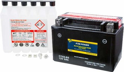 FIRE POWER BATTERY CTX9-BS MAINTENANCE FREE CTX9-BS