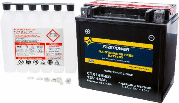 FIRE POWER BATTERY CTX14H-BS MAINTENANCE FREE CTX14H-BS