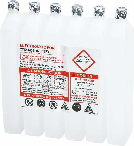 FIRE POWER SEALED BATTERY ELECTROLYTE PACK 660CC 660CC CTX