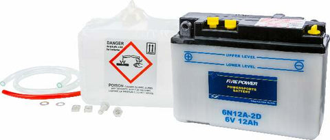 FIRE POWER BATTERY W/ACID 6N12A-2D 6V 6N12A-2D